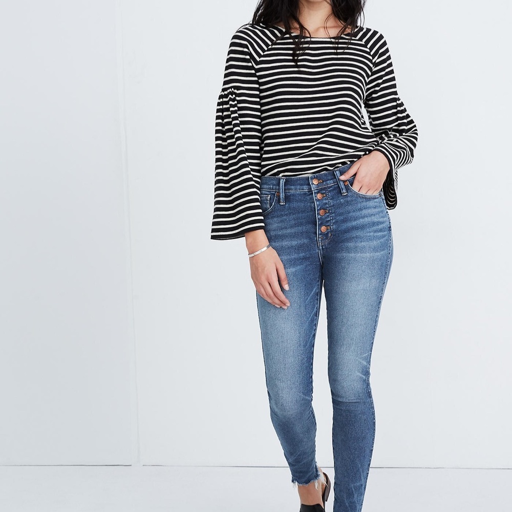 Madewell 10" Rise Skinny Jeans with Button Front